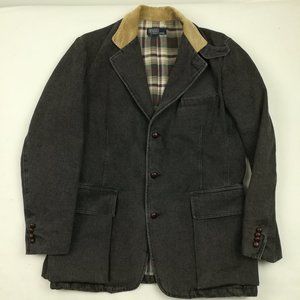 Vintage Polo Ralph Lauren Jacket Size 40 (Medium) Denim Corduroy Collar Flannel